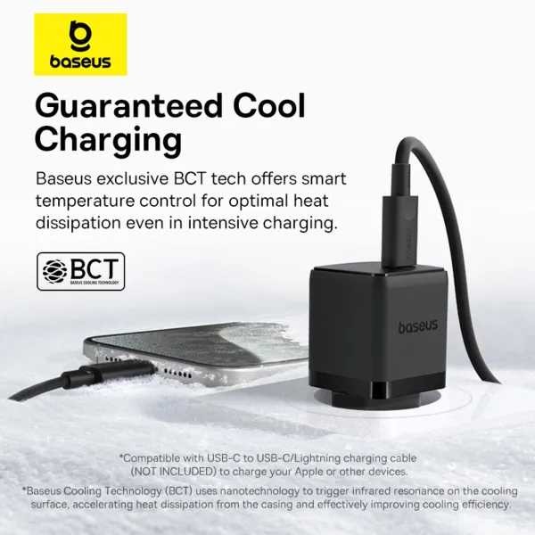 Фото - Сетевое зарядное устройство Baseus Palm Fast Charger 1C 30W EU Cluster Black (P10111605113-00)