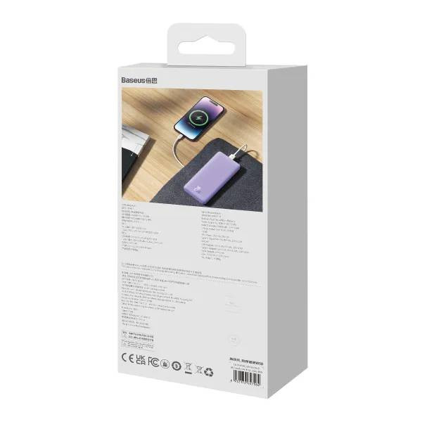 Фото - Батарея мобільна Baseus Airpow Fast Charge Power Bank 10000mAh 20W Nebula Purple (P10022801513-00)