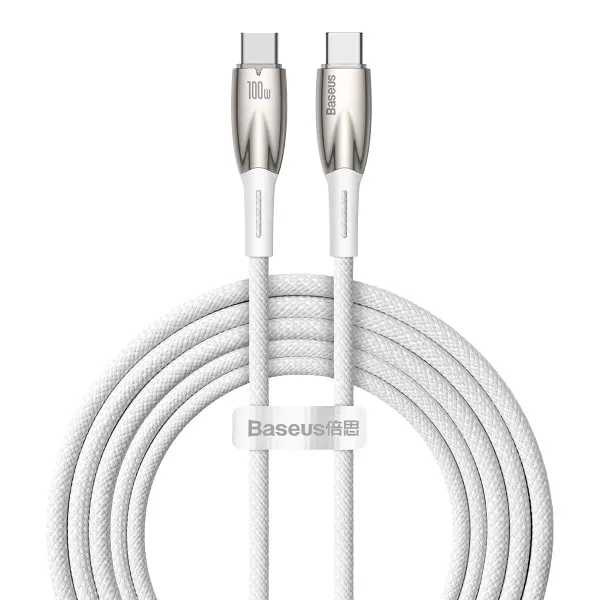 Фото - Кабель синхронізації даних Baseus Glimmer Series Fast Charging Type-C to Type-C 100W 2m (CADH000802)