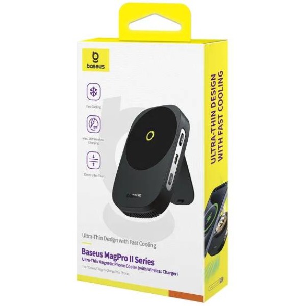 Фото - Бездротовий зарядний пристрій Baseus MagPro II Series Ultra-Thin Magnetic Phone Cooler (B10572900121-00)