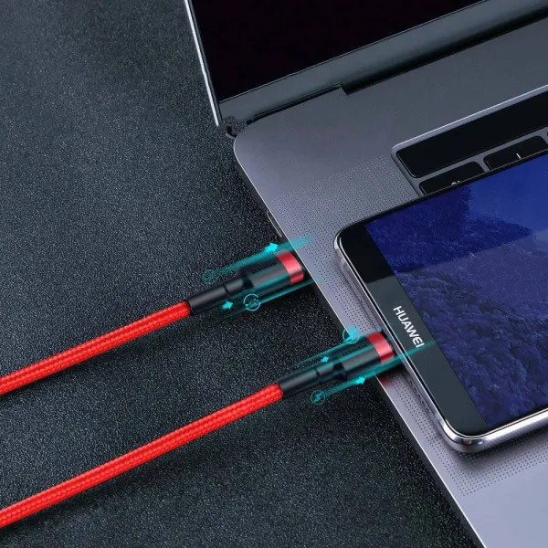 Фото - Кабель синхронізації даних Baseus Cafule Series Type-C PD2.0 60W Flash Charge Cable 3A 1m Red (CATKLF-G09)