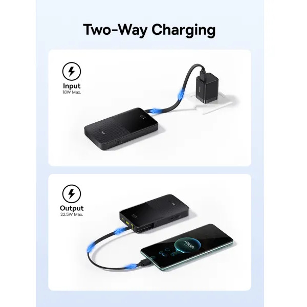 Фото - Батарея мобільна Baseus EnerFill Bipow2 Pro 22.5W 10000mAh Black (E0027600)