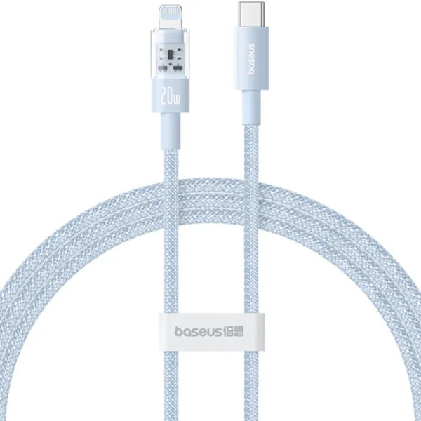 Фото - Кабель синхронізації даних Baseus Gem Fast-Charging Data Cable USB-C to iP 20W 1m Galaxy Blue (P10373001311-00)
