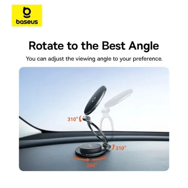 Фото - Автодержатель Baseus MagPro Series II Magnetic Car Mount Stick-on Version Cosmic Black (C40172900121-00)
