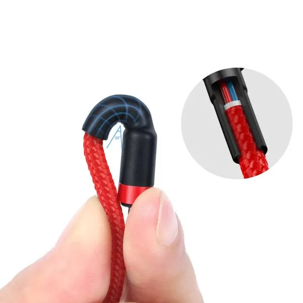 Фото - Кабель синхронізації даних Baseus Cafule Series Type-C PD2.0 60W Flash Charge Cable 3A 1m Red (CATKLF-G09)