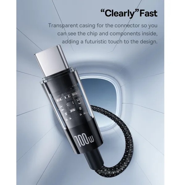 Фото - Кабель Baseus Gem Series Fast Charging Data Cable USB to Type-C 100W 20V 5A 1m (P10373002111-00)