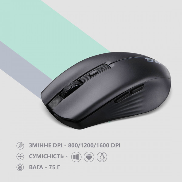 Фото - Миша бездротова 2E MF270 Silent Rechargeable WL Black