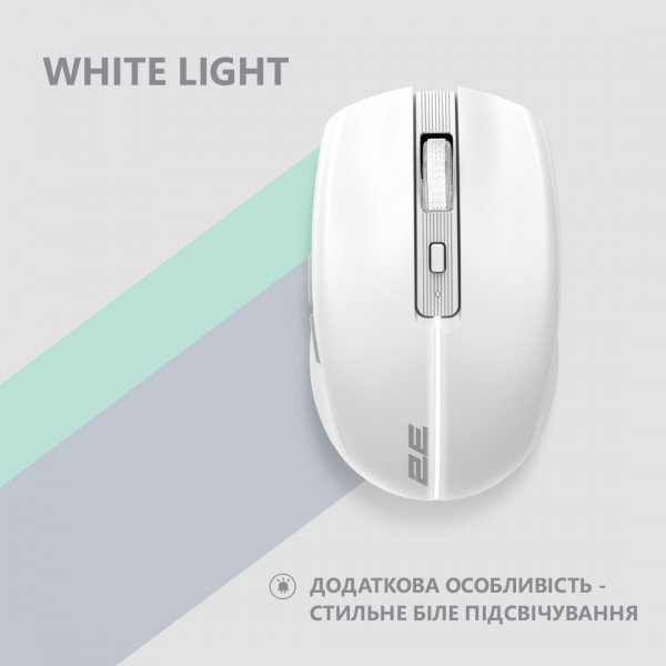 Фото - Миша бездротова 2E MF270 Silent Rechargeable WL White