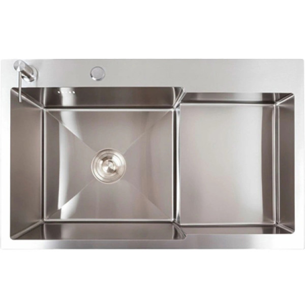 Фото - Мийка кухонна VALESO CM 78x50C L Handmade з поглибленою полицею (3.0/0.8)