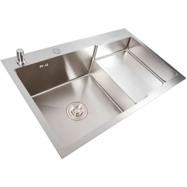 Фото - Мийка кухонна VALESO CM 78x50C L Handmade з поглибленою полицею (3.0/0.8)