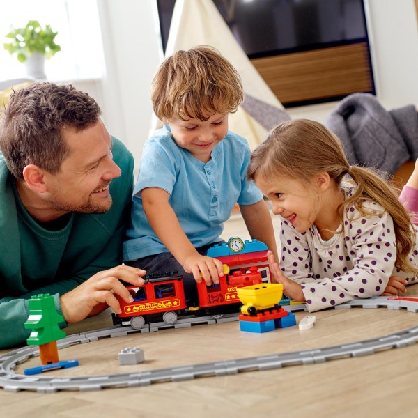Фото - Конструктор LEGO DUPLO Поезд на паровой тяге (10874)