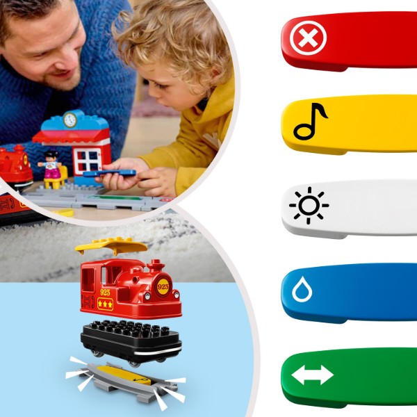 Фото - Конструктор LEGO DUPLO Поезд на паровой тяге (10874)