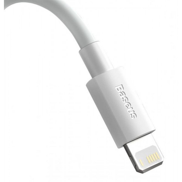 Фото - Кабель синхронізації даних Baseus Simple Wisdom USB-Lightning 1.5m White 2шт (TZCALZJ-02)