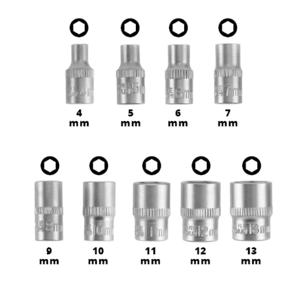 Фото - Набір біт для викрутки Einhell 1/4" 4-13мм 37 шт. (109022)