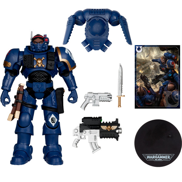 Фото - Коллекционная фигурка McFarlane Toys Warhammer 40K Lieutenant in Phobos Armour - Ultramarines 7in (787926109061)