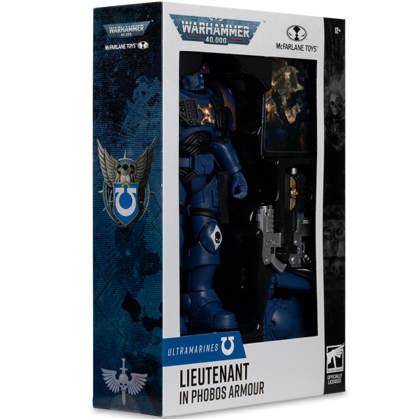 Фото - Коллекционная фигурка McFarlane Toys Warhammer 40K Lieutenant in Phobos Armour - Ultramarines 7in (787926109061)