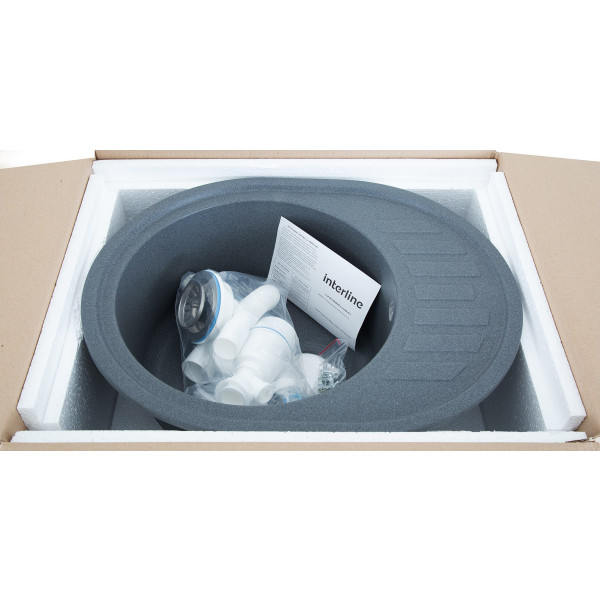Фото - Мийка кухонна Interline Eva Grigio