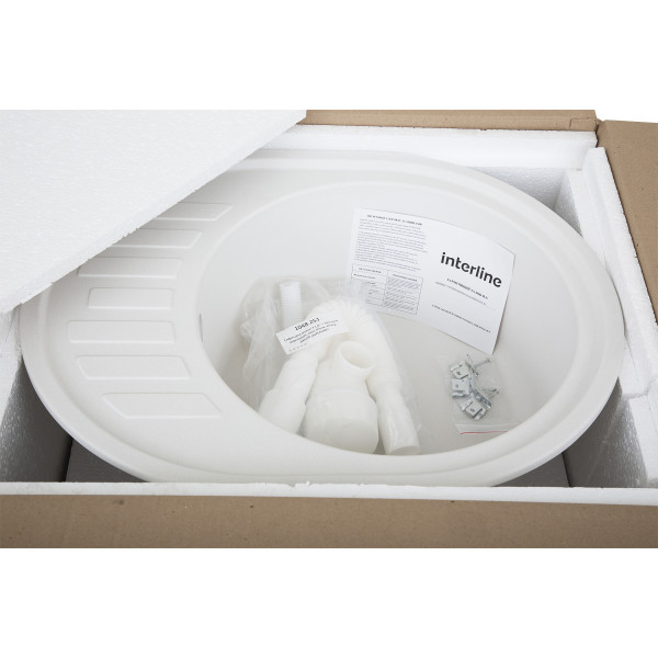 Фото - Мийка кухонна Interline Eva White