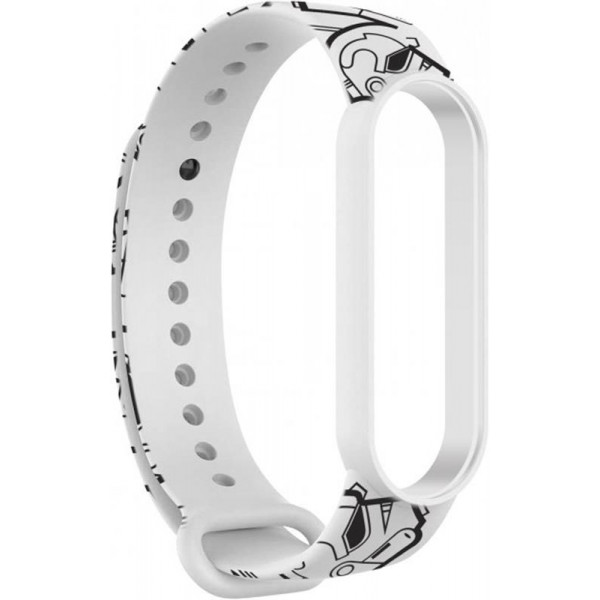Фото - Ремешок для фитнес-браслета Armorstandart for Xiaomi Mi Band 6/5 Throoper Patern White (ARM59260)