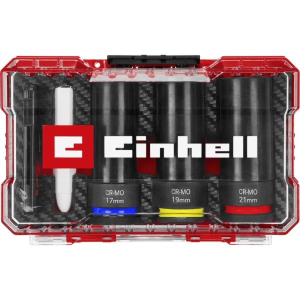 Фото - Набор торцевых головок Einhell 80 мм 1/2" 3 шт. (109273)