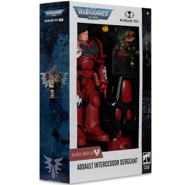 Фото - Коллекционная фигурка McFarlane Toys Warhammer 40K Assault Intercessor Sergeant - Blood Angel 7in (787926109481)