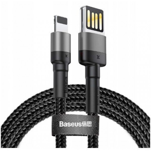Фото - Кабель синхронізації даних Baseus Cafule Special Edition USB-Lightning 1m Grey (CALKLF-GG1)