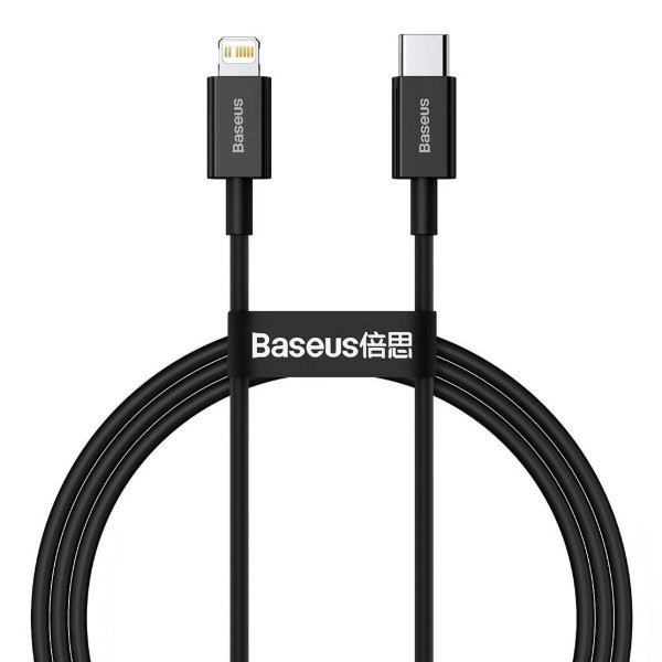 Фото - Кабель Baseus Superior Fast Charging USB-C-Lightning 1m Black (CATLYS-A01)