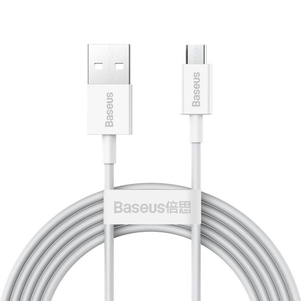 Фото - Кабель Baseus Superior Fast Charging USB-microUSB 2m White (CAMYS-A02) Фото - Кабель Baseus Superior Fast Charging USB-microUSB 2m White (CAMYS-A02)