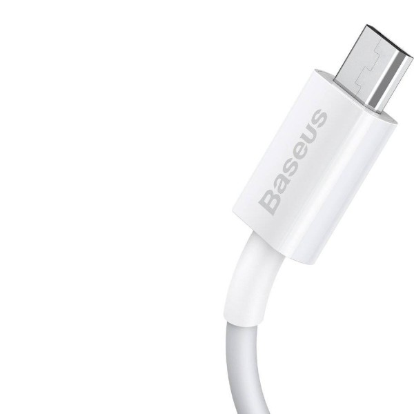 Фото - Кабель Baseus Superior Fast Charging USB-microUSB 2m White (CAMYS-A02)
