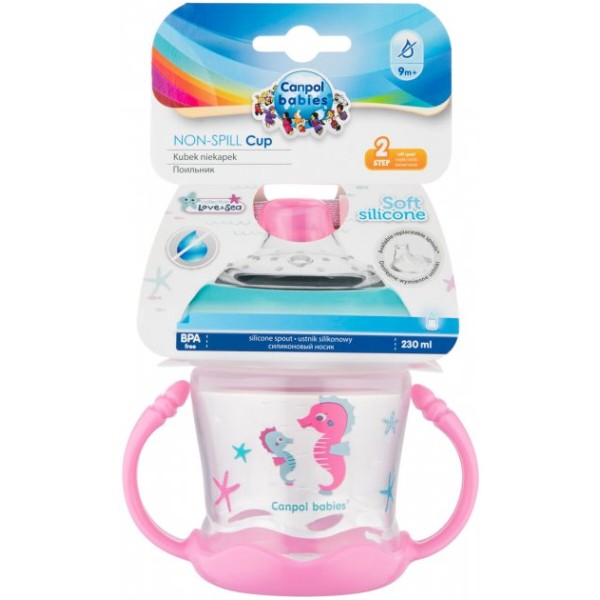 Фото - Чашка-непроливайка детская Canpol babies Sweet fun розовый, 180 мл. (57/300_pin)