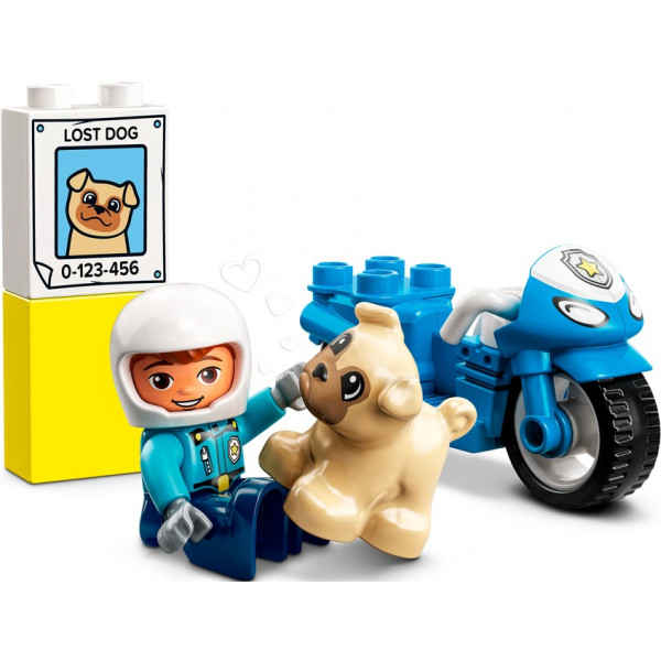 Фото - Конструктор LEGO DUPLO Town Поліцейський мотоцикл (10967)