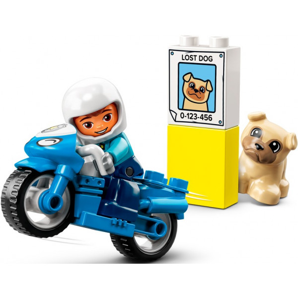 Фото - Конструктор LEGO DUPLO Town Поліцейський мотоцикл (10967)