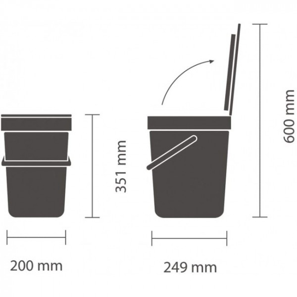 Фото - Бак для мусора Brabantia Sort&Go 12 л 109805