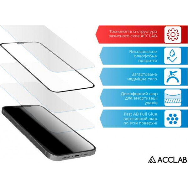Фото - Захисне скло для смартфону ACCLAB Full Glue for ZTE Blade A71 Black (1283126515729)