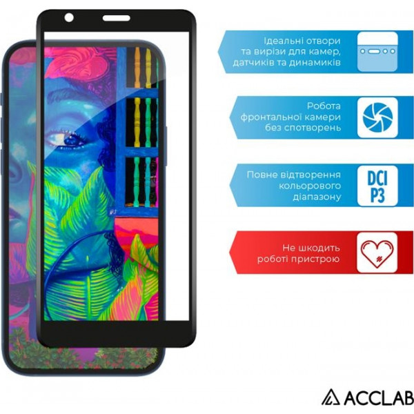 Фото - Захисне скло для смартфону ACCLAB Full Glue for ZTE Blade L9 Black (1283126517723)