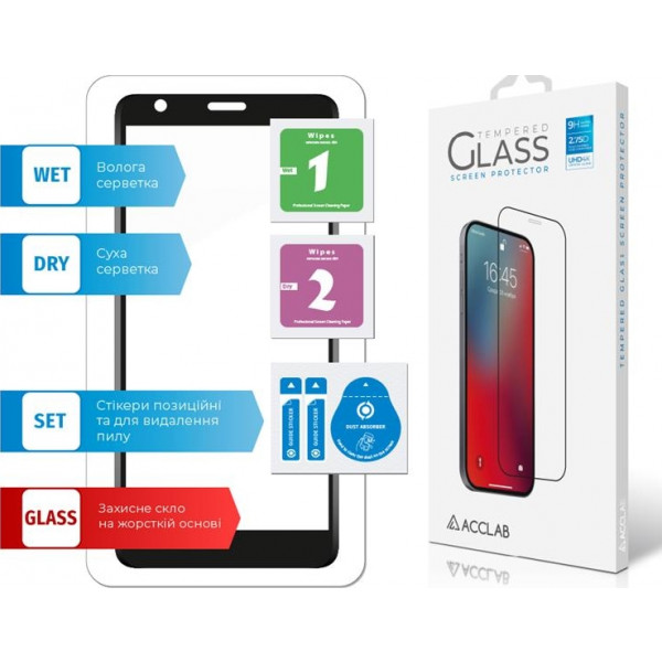 Фото - Захисне скло для смартфону ACCLAB Full Glue for ZTE Blade L9 Black (1283126517723)