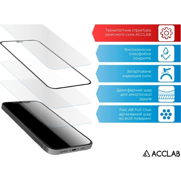 Фото - Защитное стекло для смартфона ACCLAB Full Glue for ZTE Blade V30 Black (1283126515743)