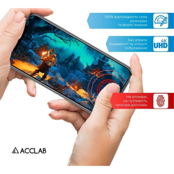 Фото - Защитное стекло для смартфона ACCLAB Full Glue for ZTE Blade V30 Black (1283126515743)