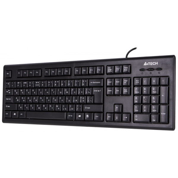 Фото - Клавіатура дротова A4tech KR-85 USB (Black)
