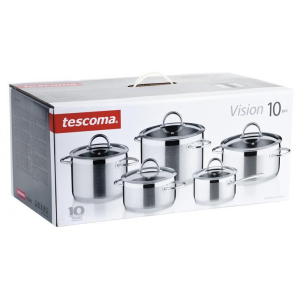 Фото - Набор посуды Tescoma 726010 VISION, 10 предметів, нерж. 18/10