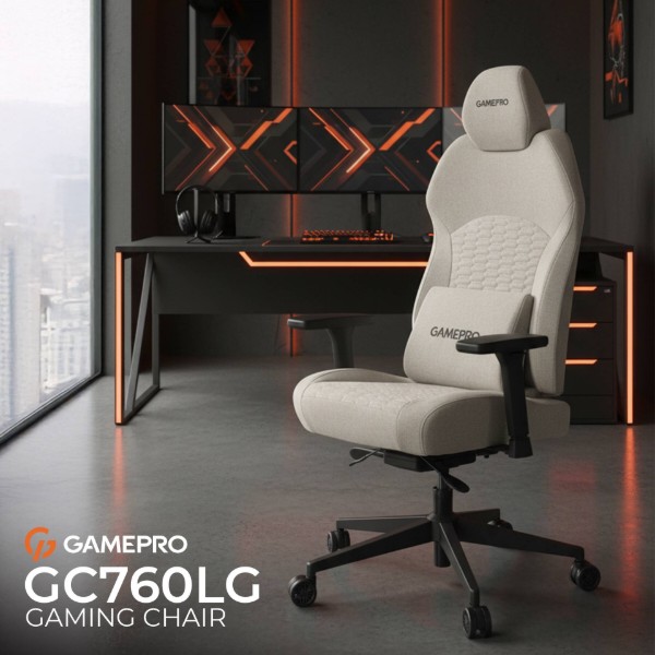 Фото - Крісло для геймерів GamePro GC760LG Light Grey