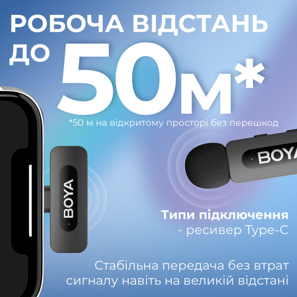 Фото - Микрофон для смартфона Boya BY-V10 Type-C Black