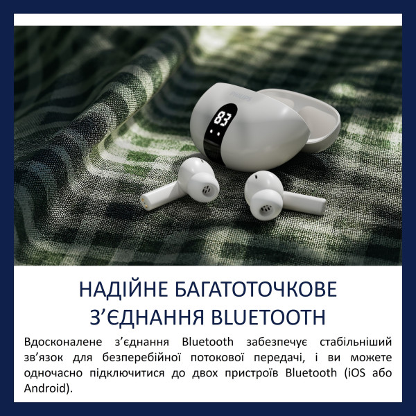 Фото - Навушники вкладиші бездротові TWS Philips TAT2520WT/00