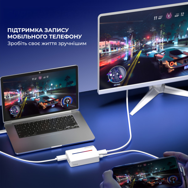 Фото - Пристрій захоплення відео Fifine V3W Game collection card white