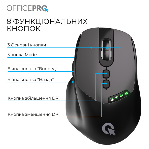 Фото - Миша бездротова OfficePro Silent Click Wireless Black (M520B)