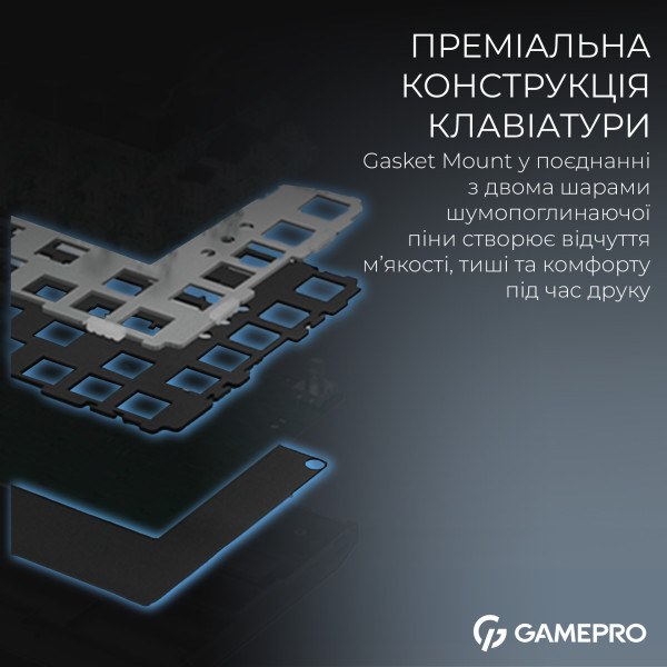 Фото - Клавіатура дротова ігрова GamePro Asgard Valhalla Max Magnetic Switches USB Black (MK160B MAX)