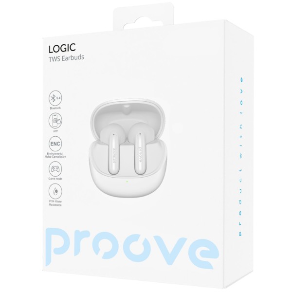 Фото - Наушники вкладыши беспроводные TWS Proove Logic TWS (APP) pearl white (TWLG0001AP16)