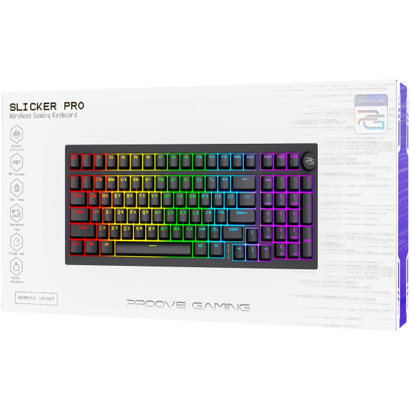 Фото - Клавиатура беспроводная игровая Proove Gaming Slicker Pro (Ukraine Layout) Black (WKSLP0022401)
