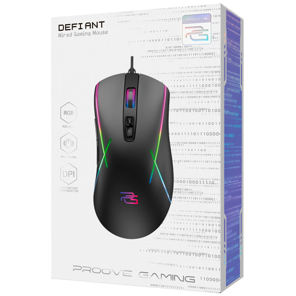 Фото - Миша дротова ігрова Proove Gaming Defiant Black (CMDE00000102)