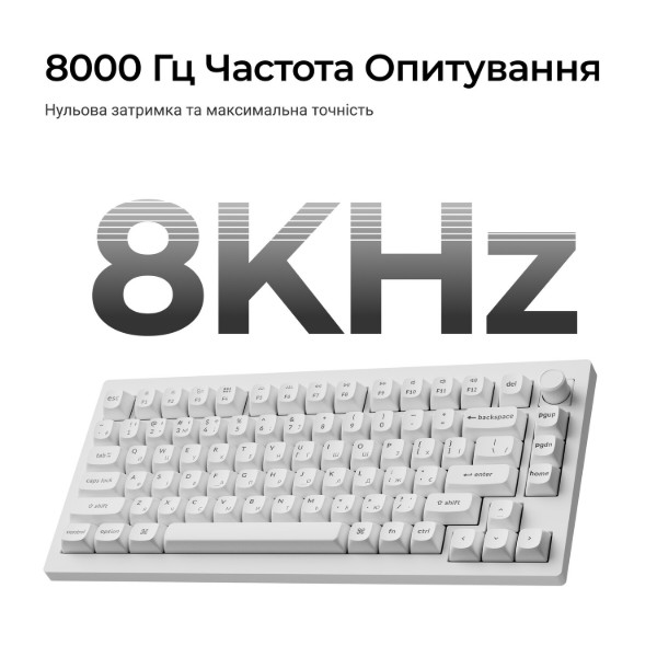 Фото - Клавиатура беспроводная Keychron V1 Ultra Red Switch White RGB (V1U-F1-UA)